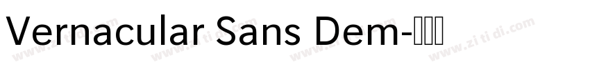 Vernacular Sans Dem字体转换